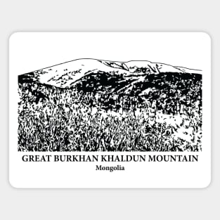 Great Burkhan Khaldun Mountain - Mongolia Magnet